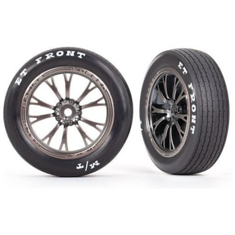 Traxxas kolo, disk Weld polomatný chromově černý (přední) (2)