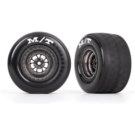 Traxxas kolo, disk Weld polomatný chromově černý (zadní) (2)