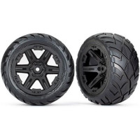 Teljes univerzális kerekek RC autókhoz. RXT kerekek fekete színben, Anaconda gumiabroncsokkal és betéttel. Kerékátmérő 105mm, szélesség 50mm, offset 32mm. 2WD hátsó részre tervezve.