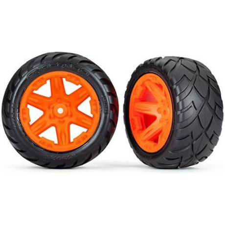 Traxxas kolo 2.8", disk RTX oranžový, pneu Anaconda (2WD zadní) (2)