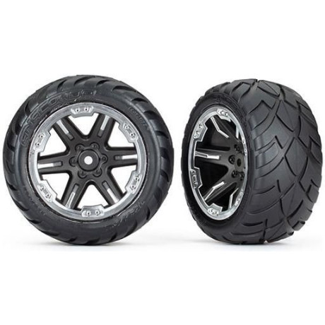 Traxxas kolo 2.8", disk RTX černý-chrom, pneu Anaconda (2WD zadní) (2)