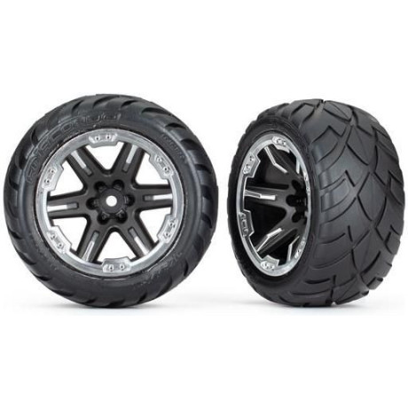 Traxxas kolo 2.8", disk RTX černý-chrom, pneu Anaconda (4WD přední/zadní, 2WD přední) (2)