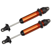 Pótalkatrész: lengéscsillapító GTX alumínium narancssárga rugók nélkül 2db a csomagban, Traxxas X-Maxx 1:8 RC modellautóhoz.