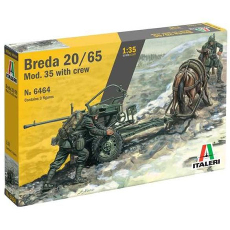 Model Kit military 6464 - HORSE DRAWN BREDA 20/65 W/SERVANTS (1:35)