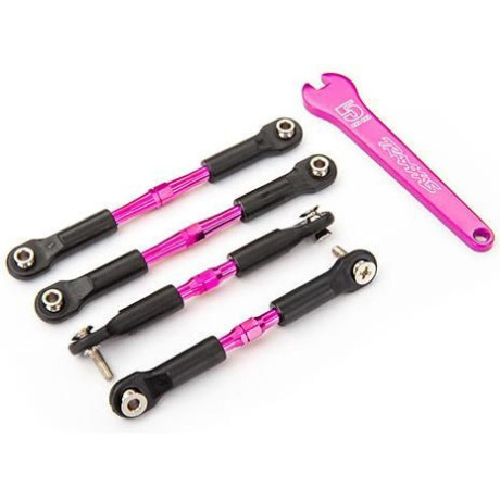 Traxxas ojnička 39/49mm hliníková růžová (2+2)