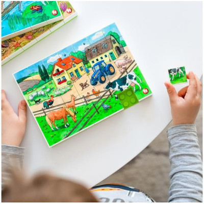 HUBELINO Puzzle - Život na farmě