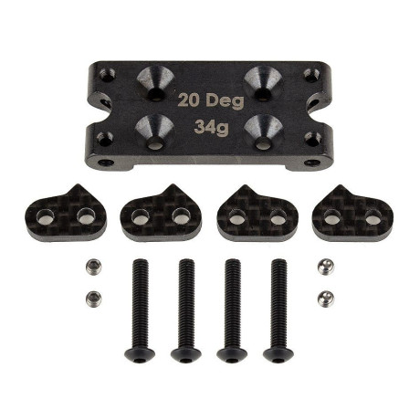 RC10B6 FT ocelový BULKHEAD (20 DEG)