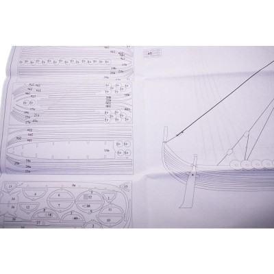 Dušek Vikingská prodloužená loď 1060 1:35 kit