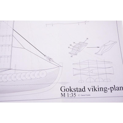 Dušek Vikingská loď Gokstad 1:35 kit