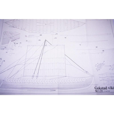 Dušek Vikingská loď Gokstad 1:35 kit