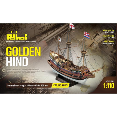 MINI MAMOLI Golden Hind 1:110 kit