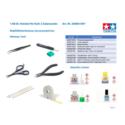 Tamiya 1:48 Ger. Heinkel He162A-2 Salamander