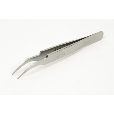 Tamiya HG Angled Tweezers round Tip Steel zahnutá