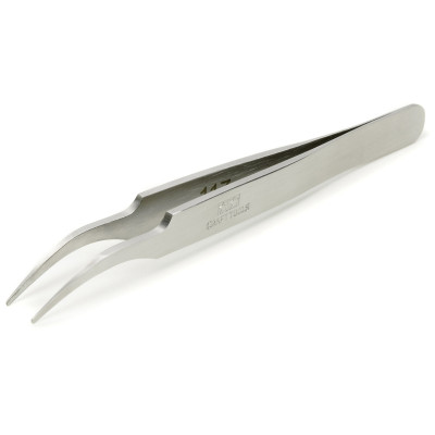 Tamiya HG Angled Tweezers round Tip Steel zahnutá