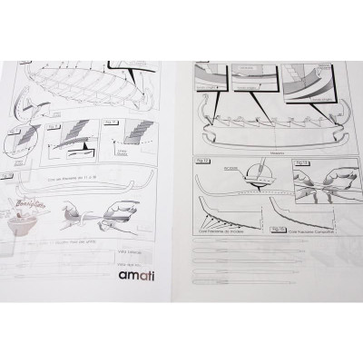 AMATI Oseberg vikingská loď 1:50 kit