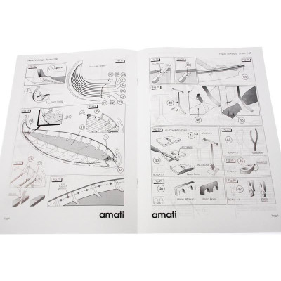 AMATI Oseberg vikingská loď 1:50 kit