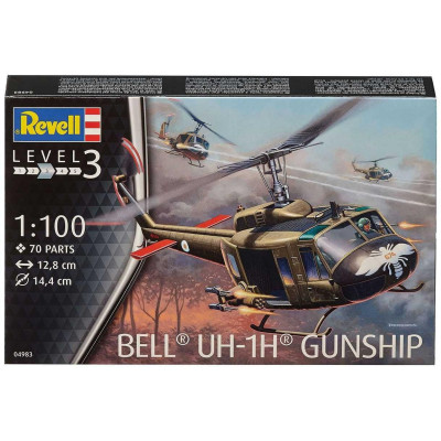 Plastic ModelKit vrtulník 04983 - Bell UH-1H Gunship (1:100)