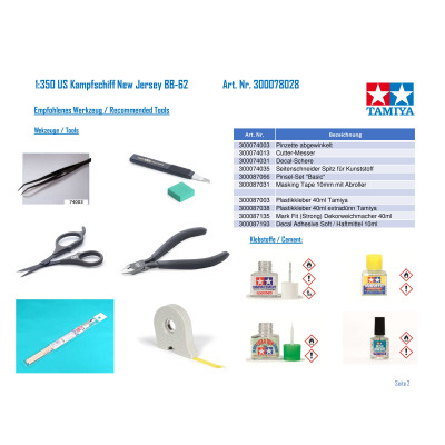 Tamiya 1:350 US Battleship New Jersey BB-62