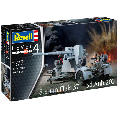 Plastic ModelKit military 03325 - 8,8 cm Flak 37 + Sd.Anh.202 (1:72)