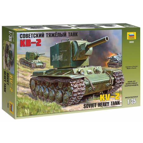 Model Kit tank 3608 - Soviet heavy tank KV-2 (1:35)