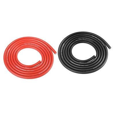 Silikonový kabel 3,5qmm, 14AWG, 2x1metr, černý a červený