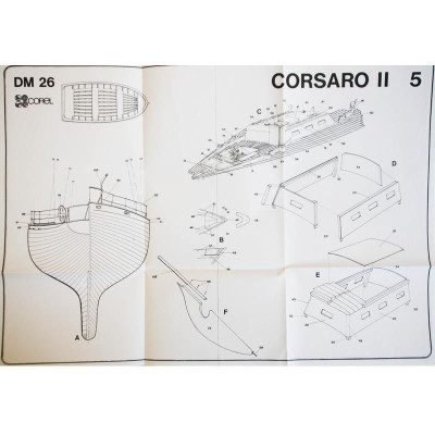 COREL Corsaro II plachetnice 1:24 kit
