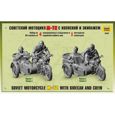 Model Kit figurky 3639 - Soviet WWII Motorcycle M-72 (1:35)