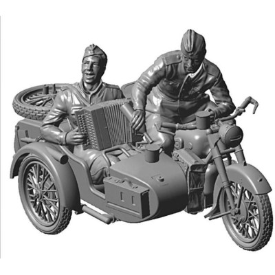 Model Kit figurky 3639 - Soviet WWII Motorcycle M-72 (1:35)