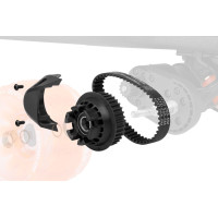 Szerelőkészlet 105mm-es Cloud Wheelshez - Exway Flex Riot longboardhoz. A készlet tartalmaz: 2x kerékadaptert (AP-6H16W36T), 2x szíjat (ABT-15W255P), 2x motorburkolatot (ACV-36TCF1).