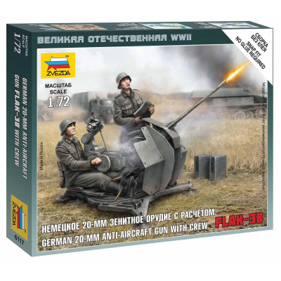 Wargames (WWII) letadlo 6117 - German Anti-Aircraft Gun with Crew (1:72)