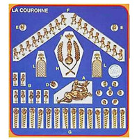 Ajánlott tartozékok a Mantua Model La Couronne készlethez: Sárgaréz alkatrészek.