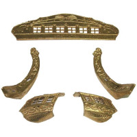 Ajánlott alkatrész a Mantua Model USS Constitution 1:98 készlethez: sárgaréz öntvények.