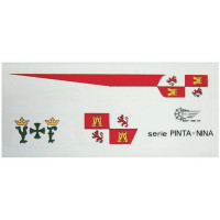 Az ajánlott alkatrész a Mantua Model Nina/Pinta 1:50 készlethez való: Zászlókészlet.