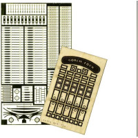 Ajánlott tartozékok a Mantua Model Gorch Fock 1:90 készlethez: fotómaratott sárgaréz alkatrészek. 