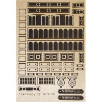 Ajánlott tartozékok a Mantua Model Thermopylae 1:124 készlethez: gravírozott fa alkatrészek.