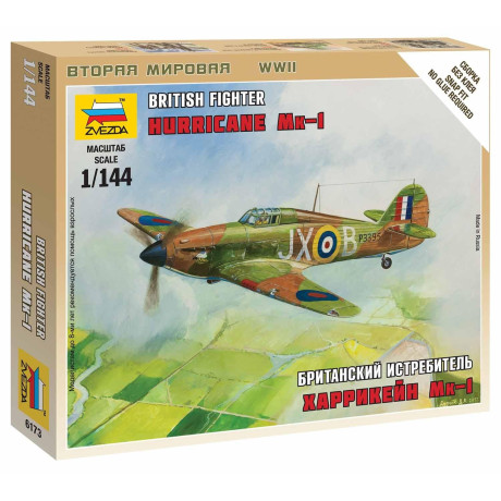 Wargames (WWII) letadlo 6173 - British Fighter "Hurricane Mk-1" (1:144)