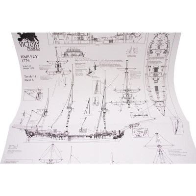 VICTORY MODELS H.M.S. Fly 1776 1:64 kit