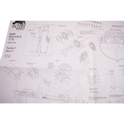 VICTORY MODELS H.M.S Pegasus 1776 1:64 kit