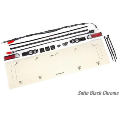 Traxxas zadní LED osvětlení, tailgate trim (polomatně černě chromovaný)