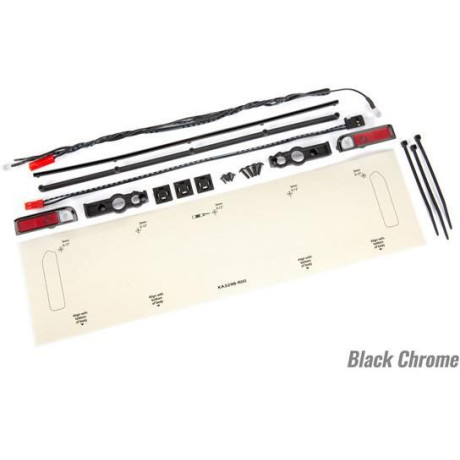 Traxxas zadní LED osvětlení, tailgate trim (černě chromovaný)