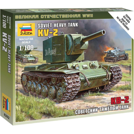 Wargames (WWII) tank 6202 - Soviet Tank KV-2 (1:100)