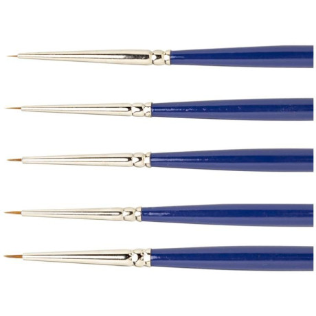 Modelcraft štetec s umělým vlasem (sada 10/0, 20/0, 30/0, 40/0 a 50/0)