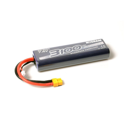 NSORAM 3100mAh - 7.4V - 50C LiPo Car Stickpack Hardcase - XT60 konektor