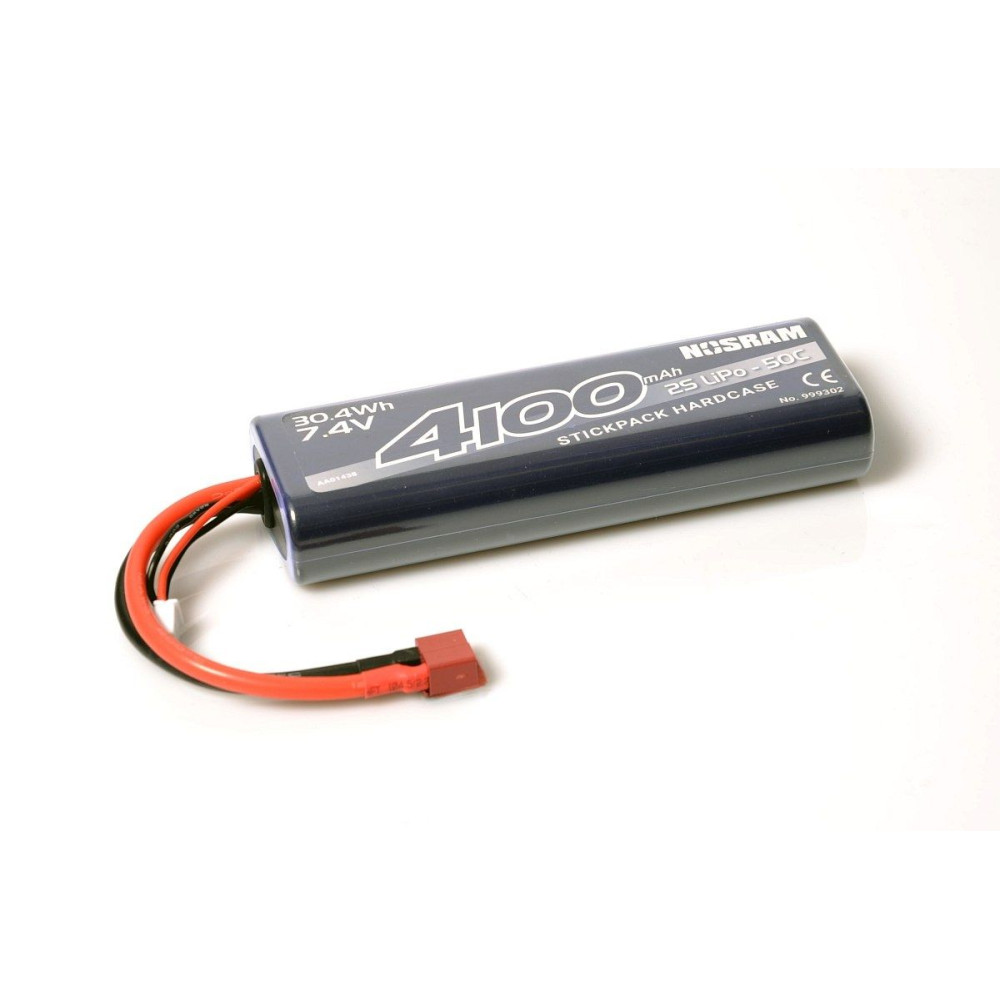 NOSRAM 4100mAh - 7.4V - 50C LiPo Car Stickpack Hardcase - T-DYN konektor NOSRAM 4100mAh - 7.4V - 50C LiPo Car Stickpack Hardcase - T-DYN konektor