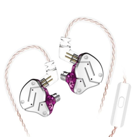 KZ ZSN Sluchátka s mikrofonem fialová