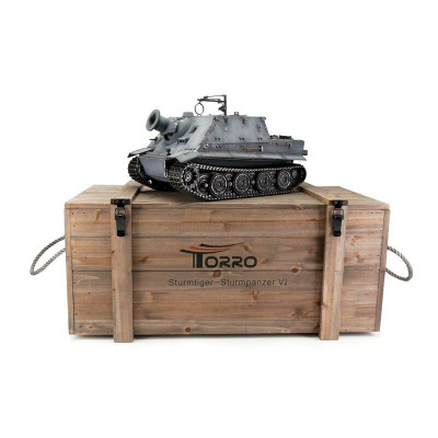 TORRO tank PRO 1/16 RC Sturmtiger šedá kamufláž - BB Airsoft - kouř z hlavně