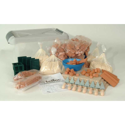 Stavebnica Teifoc School Set v plastovom boxe s úchytmi 39x19x29cm
