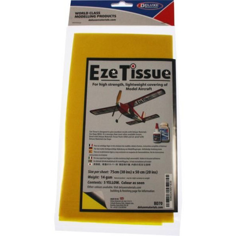 Eze Tissue potahovací papír 14g/m2 75x50cm žlutý (5ks)