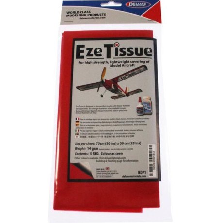 Eze Tissue potahovací papír 14g/m2 75x50cm červený (5ks)