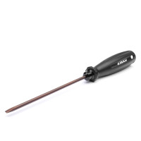 KAVAN lapos csavarhúzó ergonomikus, csúszásmentes és nagyon könnyű műanyag markolattal. A csavarkulcs mérete az alumínium fogantyúbetéten van feltüntetve.